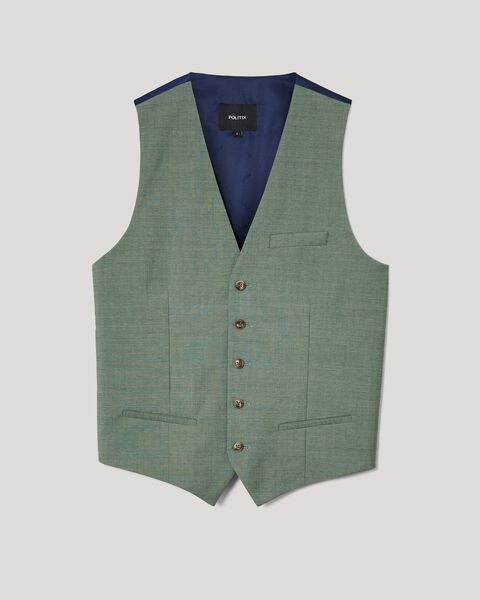Wool Blend Tailored Vest